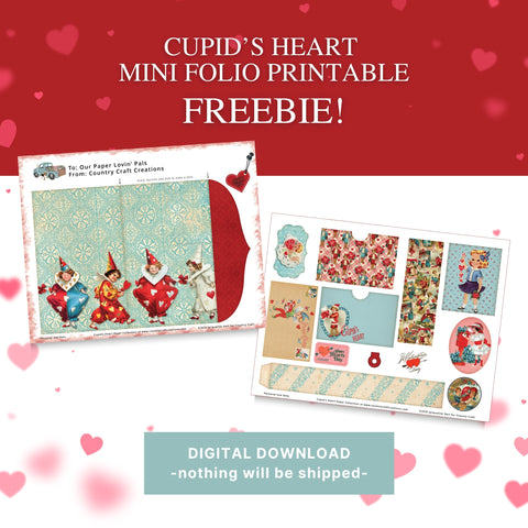 Cupid's Heart Mini Folio Printable - FREEBIE