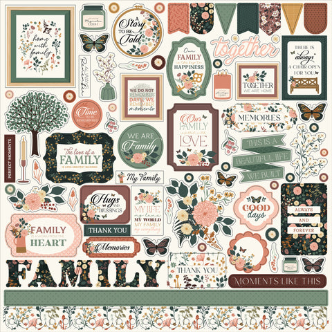 Echo Park - Family - 12x12 Element Sticker Sheet