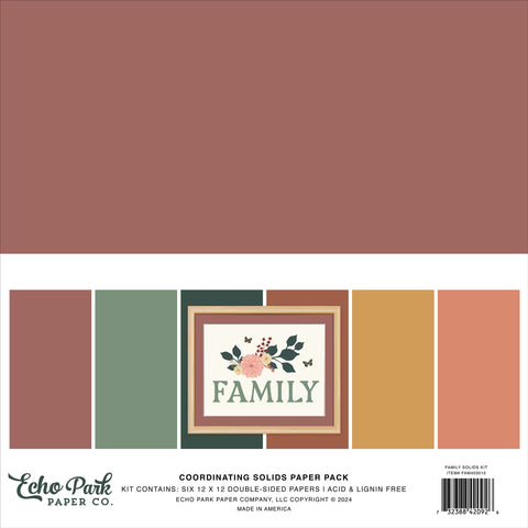 Echo Park - Family - 12x12 Coordinating Solids Kit