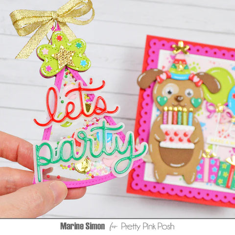 Pretty Pink Posh - Party Hat Shaker Dies