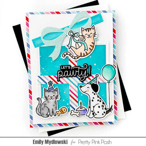 Pretty Pink Posh - Birthday Dogs & Cats Stamp Set