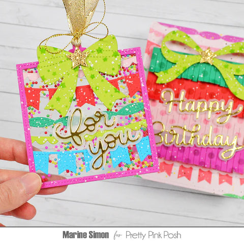 Pretty Pink Posh - Present Shaker Dies