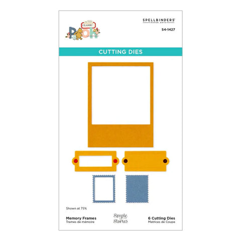 Spellbinders - Memory Frames Etched Dies from the Say Cheese Classic Pooh Collection in Collaboration with Simple Stories