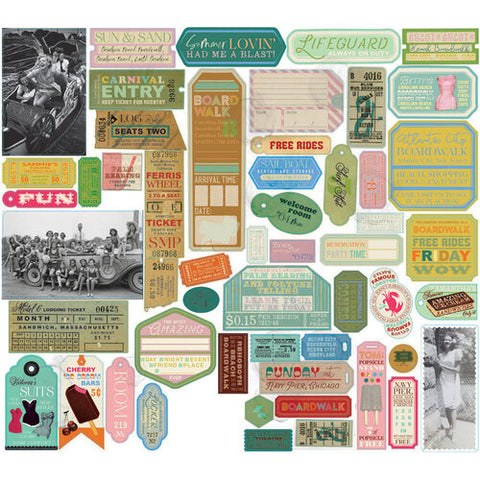 Fancy Pants - Beadside Boardwalk - Ephemera / 52 Pcs