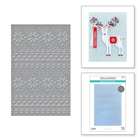 Spellbinders - Ski Lodge Embossing Folder