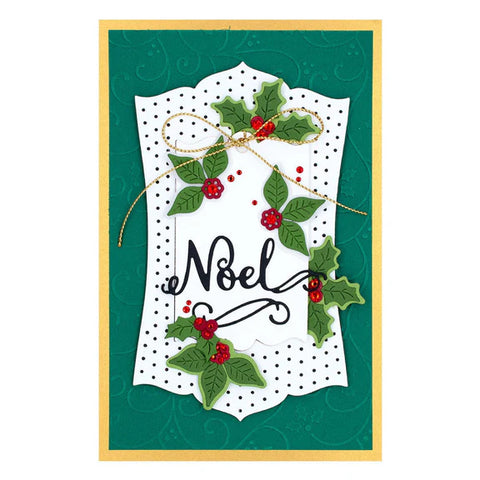 Spellbinders - Holly Flourish 2D Embossing Folder