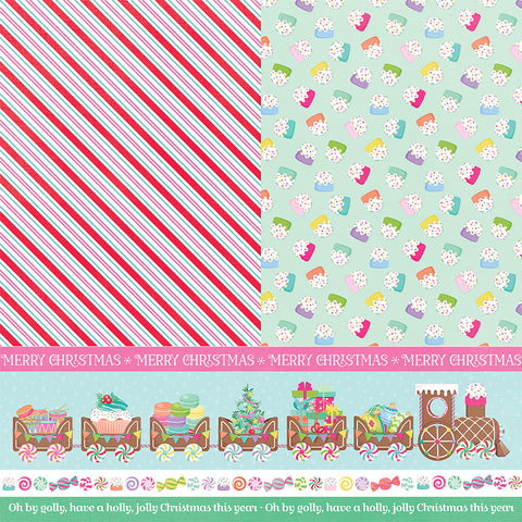 Photo Play - Sugar Plum Christmas - 12x12 Single Sheets - Sending Cheer