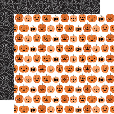 Echo Park - Spooktacular Halloween - 12x12 Single Sheet - Boo Pumpkins