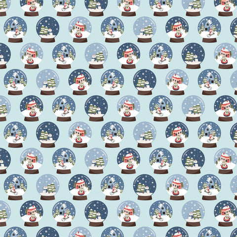 Echo Park - Chilling With My Snowmies - Snow Globes 12x12 Patterned Paper