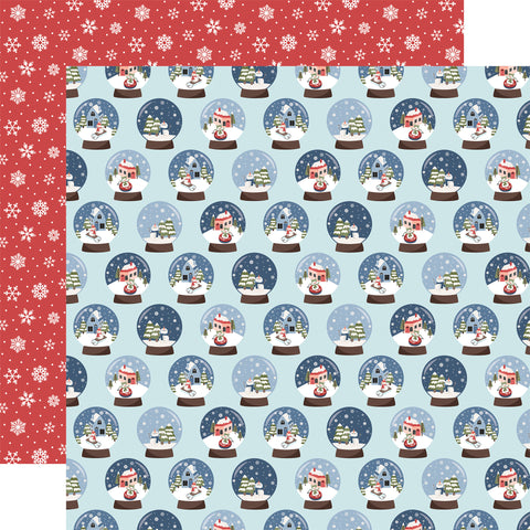 Echo Park - Chilling With My Snowmies - Snow Globes 12x12 Patterned Paper