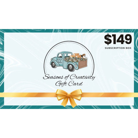 $ 149 Seasons of Creativity Gift Card | One Subscription Box