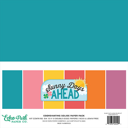 Echo Park - Sunny Days Ahead - 12x12 Coordinating Solids Kit