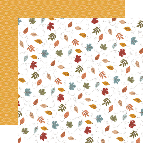 Echo Park - Sweater Weather - 12x12 Single Sheet / Welcome Fall Leaves