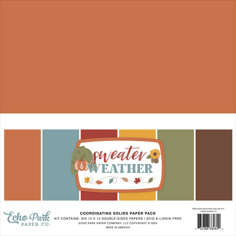 Echo Park - Sweater Weather - 12x12 Coordinating Solids Kit