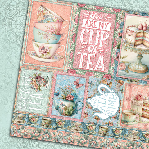 Country Craft Creations - Tea For Two - 12x12 - 28 Sheets - Cotton Bristol