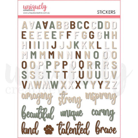 Uniquely Creative Willow & Grace Puffy Alpha Stickers