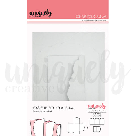 Uniquely Creative Album / 6" x 8" Flip Folio Album - White