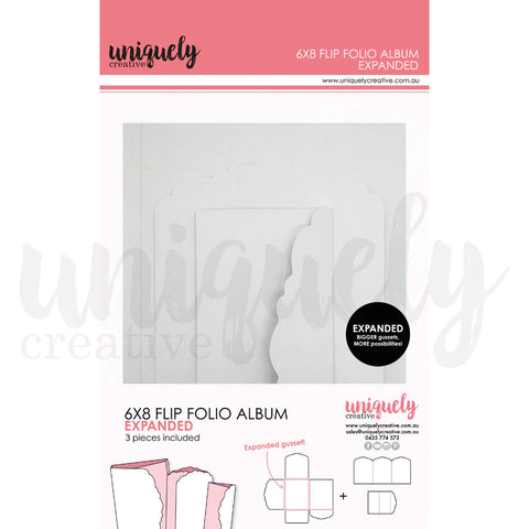 Uniquely Creative - 6" x 8" Flip Folio Album - White