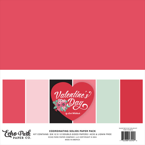 Echo Park - Valentine's Day - 12x12 Coordinating Solids Kit