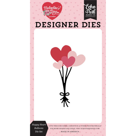 Echo Park - Valentine's Day - Die Set - Happy Heart Balloons