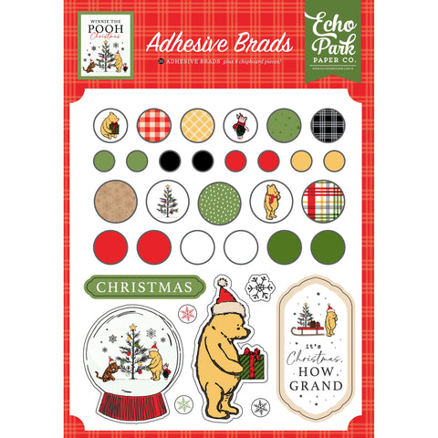 Echo Park - Winnie The Pooh Christmas - Adhesive Brads