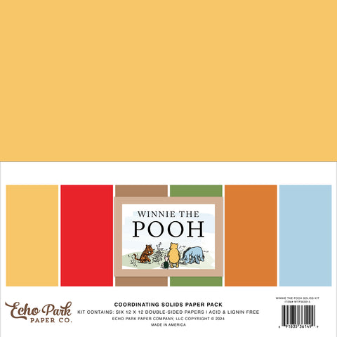 Echo Park - Winnie The Pooh - 12x12 Coordinating Solids Kit