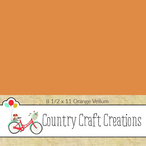 Artisan Cardstock - 65 LB Vellum - Orange / 15 PK / 8 1/2 x 11 Sheets