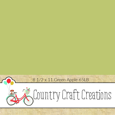 Artisan Cardstock - 65 LB Vellum - Green Apple / 15 PK 8 1/2 x 11 Sheets