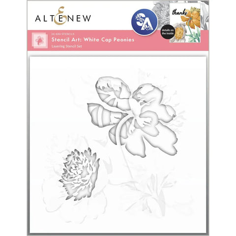 Altenew - Stencil Art: White Cap Peonies Layering Stencil Set