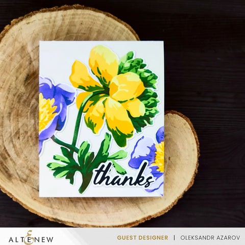 Altenew - Stencil Art: White Cap Peonies Layering Stencil Set