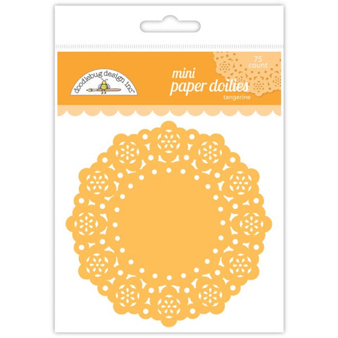 Doodlebug - Paper Doilies - Mini - Tangerine / 4599