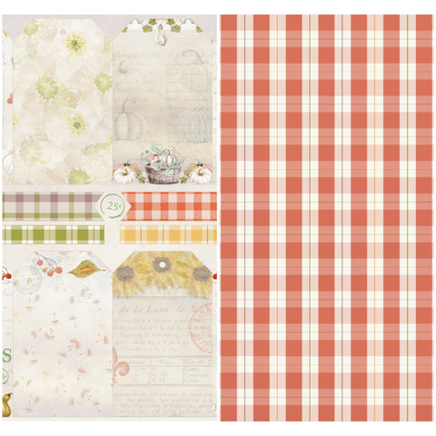 Country Craft Creations - Plaid Pumpkin Patch - 8x8 - 31 Sheets - Cotton Bristol