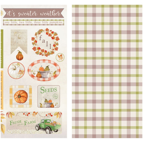 Country Craft Creations - Plaid Pumpkin Patch - 8x8 - 31 Sheets - Cotton Bristol