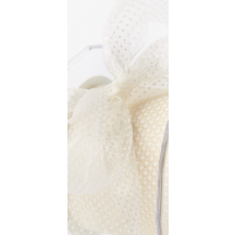 Ribbon - 2” Sheer Polka Dot / Ivory