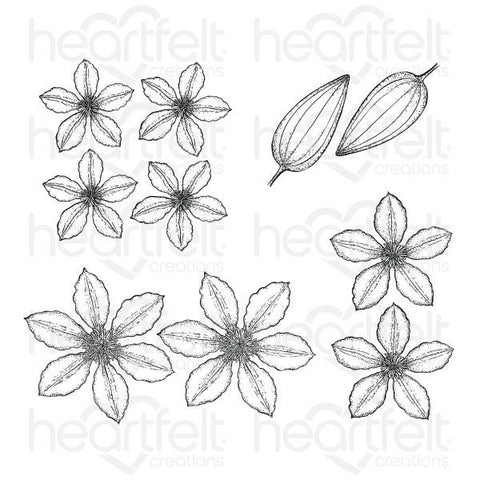 Heartfelt Creations - Clematis - Cling Stamp 3954**