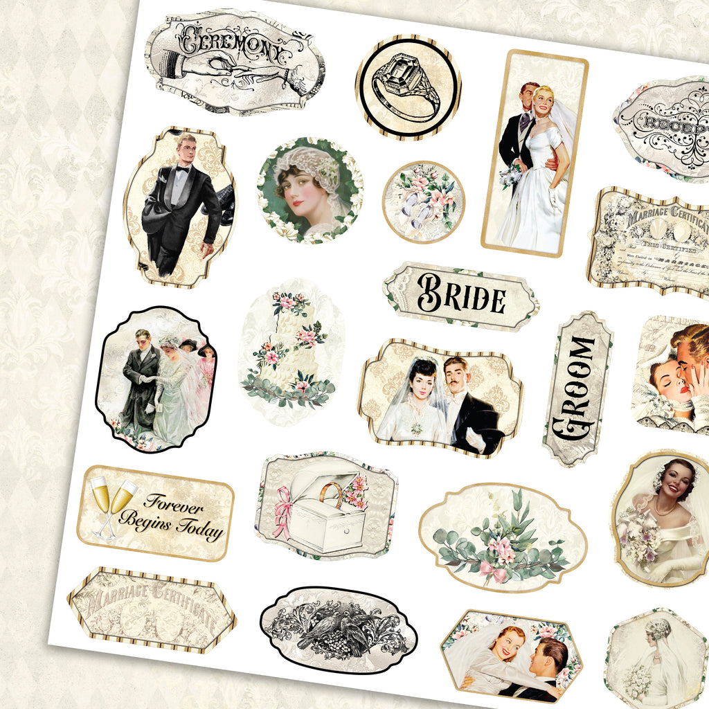 Bride To Be Wedding Scrapbook Papers and Stickers Set 12x12 – Country  Croppers